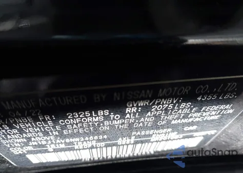 2022 Nissan Rogue Sport S Fwd Xtronic Cvt from USA, damaged, VIN JN1BJ1AV8NW346634